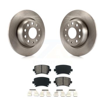 Rear Brake Rotor Semi-Metallic Pad Kit For Volkswagen Tiguan CC Jetta Audi Q3 Quattro GTI K8S-101931