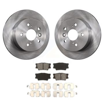 Rear Disc Brake Rotors & Semi-Metallic Pad Kit For Toyota Camry Lexus ES350 Avalon ES300h K8S-101954
