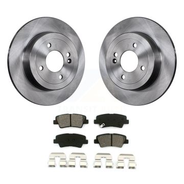 Rear Disc Brake Rotors And Semi-Metallic Pads Kit For 2011 Hyundai Accent K8S-101955