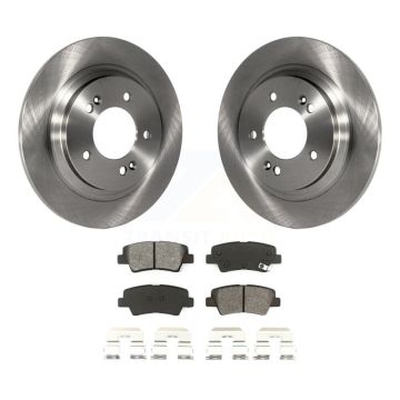 Rear Disc Brake Rotor Semi-Metallic Pad Kit For Kia Optima Hyundai Sonata Soul EV Cadenza K8S-101961