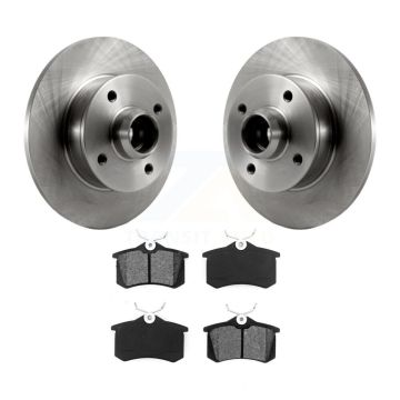 Rear Disc Brake Rotors Hub Assembly And Semi-Metallic Pads Kit For Volkswagen Cabrio K8S-101984