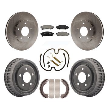 Front Rear Brake Rotors Semi-Metallic Pad Drum Kit (7Pc) For Chevrolet Lumina Monte Carlo K8S-101996