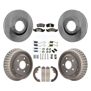 Front Rear Disc Brake Rotor Semi-Metallic Pad Drum Kit (7Pc) For Chevrolet Camaro Pontiac K8S-102001