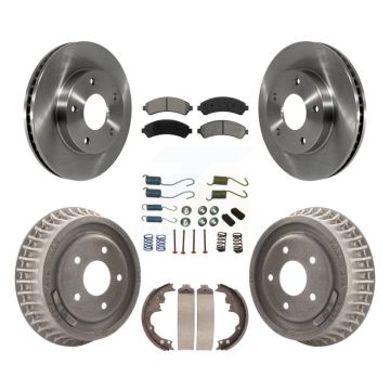 Front Rear Disc Brake Rotors Semi-Metallic Pads And Drum Kit (7Pc) For Chevrolet S10 K8S-102003