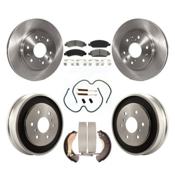 Front Rear Brake Rotors Semi-Metallic Pad Drum Kit (7Pc) For Chevrolet GMC Silverado 1500 K8S-102013