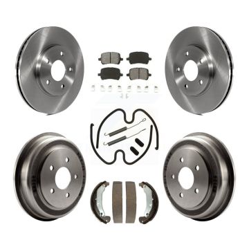 Front Rear Disc Brake Rotors Semi-Metallic Pads And Drum Kit (7Pc) For Chevrolet HHR K8S-102017