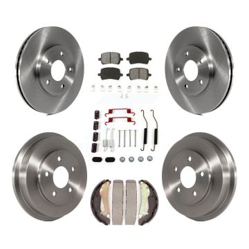 Front Rear Disc Brake Rotors Semi-Metallic Pads And Drum Kit (7Pc) For Chevrolet HHR K8S-102019