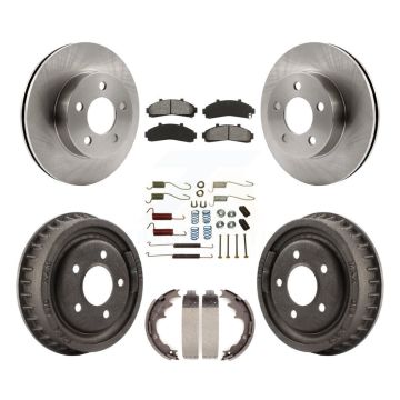 Front Rear Brake Rotor Semi-Metallic Pad Drum Kit (7Pc) For Ford Ranger Mazda B4000 B3000 K8S-102033