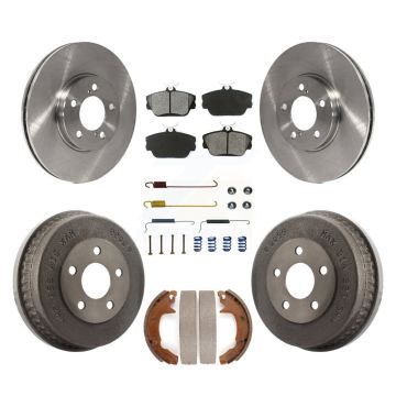 Front Rear Brake Rotor Semi-Metallic Pad And Drum Kit (7Pc) For Ford Taurus Mercury Sable K8S-102036