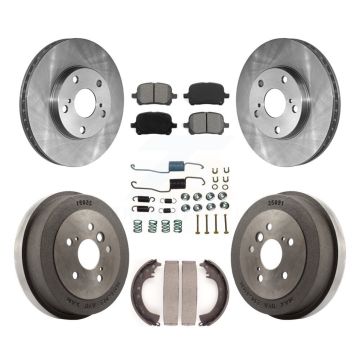 Front Rear Brake Rotors Semi-Metallic Pad Drum Kit (7Pc) For 2002-2003 Toyota Solara 2.4L K8S-102099