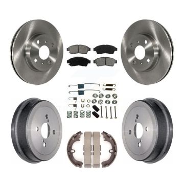 Front Rear Disc Brake Rotor Semi-Metallic Pad Drum Kit (7Pc) For Toyota Corolla Geo Prizm K8S-102103