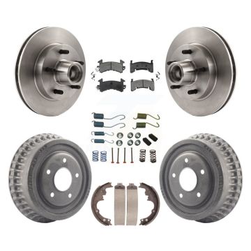 Front Rear Brake Rotors Semi-Metallic Pad Drum Kit (7Pc) For Chevrolet Camaro Pontiac S10 K8S-102177