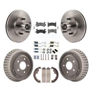Front Rear Disc Brake Rotor Semi-Metallic Pad Drum Kit (7Pc) For Chevrolet S10 GMC Sonoma K8S-102178