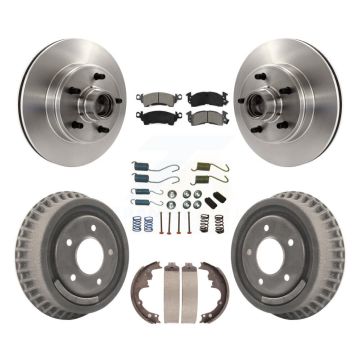 Front Rear Brake Rotors Semi-Metallic Pad & Drum Kit (7Pc) For Chevrolet Astro GMC Safari K8S-102179