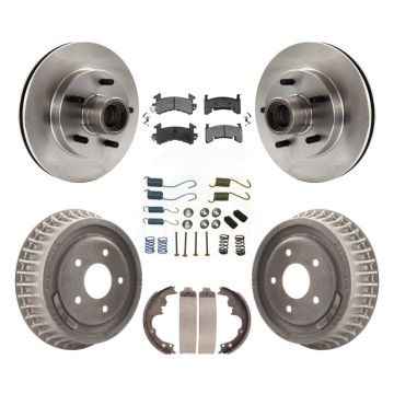 Front Rear Disc Brake Rotor Semi-Metallic Pad Drum Kit (7Pc) For Chevrolet S10 GMC Sonoma K8S-102187