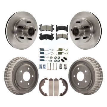 Front Rear Brake Rotor Semi-Metallic Pad Drum Kit (7Pc) For 2003 Chevrolet S10 GMC Sonoma K8S-102188