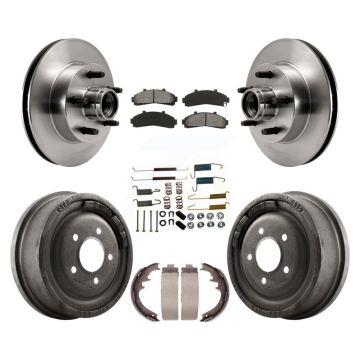 Front Rear Brake Rotor Semi-Metallic Pad Drum Kit (7Pc) For Ford Ranger Mazda B4000 B3000 K8S-102198