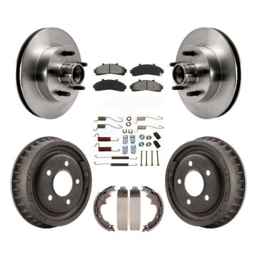 Front Rear Brake Rotor Semi-Metallic Pad Drum Kit (7Pc) For Ford Ranger Mazda B4000 B3000 K8S-102199