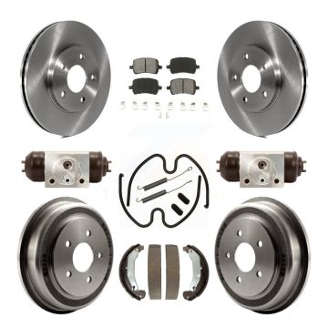 Front Rear Disc Brake Rotors Semi-Metallic Pads And Drum Kit (9Pc) For Chevrolet HHR K8S-102219