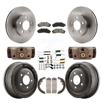 Front Rear Brake Rotor Semi-Metallic Pad Drum Kit (9Pc) For Ford Ranger Mazda B4000 B3000 K8S-102221