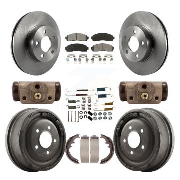 Front Rear Disc Brake Rotors Semi-Metallic Pad Drum Kit (9Pc) For Ford Ranger Mazda B4000 K8S-102222