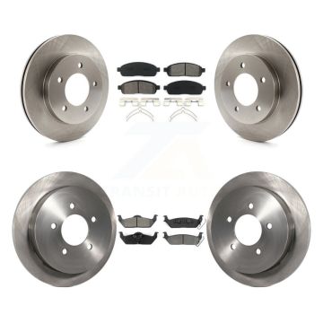 Front Rear Disc Brake Rotors And Semi-Metallic Pads Kit For 2004 Ford F-150 4WD K8S-102262