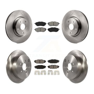 Front Rear Disc Brake Rotors And Semi-Metallic Pads Kit For Subaru WRX K8S-102263