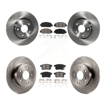 Front Rear Disc Brake Rotors And Semi-Metallic Pads Kit For Honda Accord K8S-102265