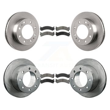 Front Rear Brake Rotor & Semi-Metallic Pad Kit For Chevrolet GMC Silverado 3500 Sierra HD K8S-102275
