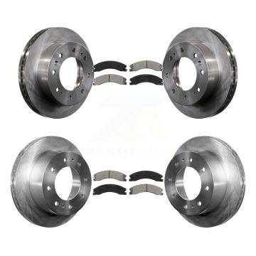 Front Rear Brake Rotor & Semi-Metallic Pad Kit For GMC Chevrolet Sierra 2500 HD Silverado K8S-102276