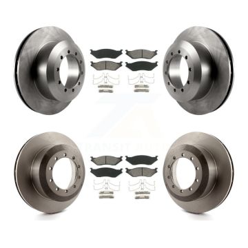 Front Rear Disc Brake Rotors & Semi-Metallic Pad Kit For Ford F-53 Motorhome Chassis F-59 K8S-102279