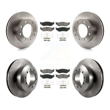 Front Rear Disc Brake Rotor & Semi-Metallic Pad Kit For Ford E-550 Super Duty F-450 F-550 K8S-102281