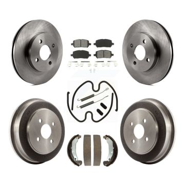 Front Rear Brake Rotors Semi-Metallic Pad Drum Kit (7Pc) For Pontiac Chevrolet Cobalt Ion K8S-102298