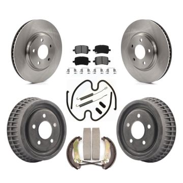 Front Rear Disc Brake Rotors Semi-Metallic Pads And Drum Kit (7Pc) For Chevrolet Malibu K8S-102299