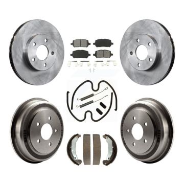 Front Rear Brake Rotor Semi-Metallic Pad & Drum Kit (7Pc) For Pontiac G5 Chevrolet Cobalt K8S-102309
