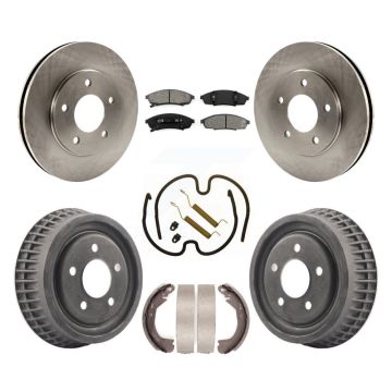 Front Rear Brake Rotors Semi-Metallic Pad Drum Kit (7Pc) For Chevrolet Lumina Monte Carlo K8S-102313