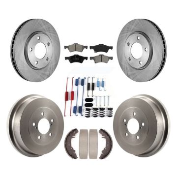 Front Rear Brake Rotors Semi-Metallic Pad Drum Kit (7Pc) For Dodge Caravan Grand Chrysler K8S-102349
