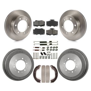 Front Rear Disc Brake Rotors Semi-Metallic Pads And Drum Kit (7Pc) For Toyota 4Runner K8S-102359