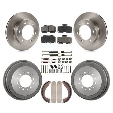 Front Rear Disc Brake Rotors Semi-Metallic Pads And Drum Kit (7Pc) For Toyota 4Runner K8S-102360