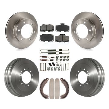 Front Rear Disc Brake Rotors Semi-Metallic Pads And Drum Kit (7Pc) For Toyota 4Runner K8S-102362