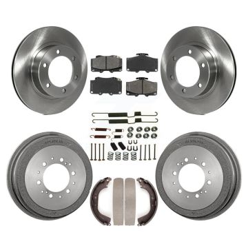 Front Rear Disc Brake Rotors Semi-Metallic Pads And Drum Kit (7Pc) For Toyota 4Runner K8S-102365