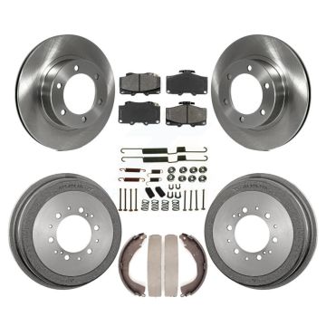 Front Rear Disc Brake Rotors Semi-Metallic Pads And Drum Kit (7Pc) For Toyota 4Runner K8S-102366