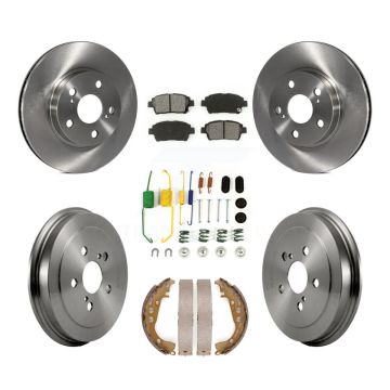 Front Rear Disc Brake Rotors Semi-Metallic Pads And Drum Kit (7Pc) For 2008 Toyota Prius K8S-102392