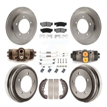 Front Rear Disc Brake Rotor Semi-Metallic Pad Drum Kit (9Pc) For Chevrolet Tracker Suzuki K8S-102408