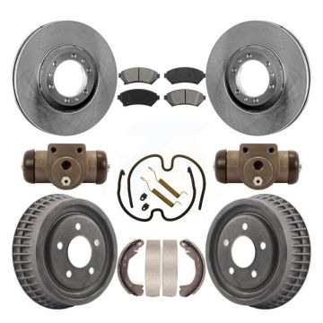 Front Rear Brake Rotor Semi-Metallic Pad And Drum Kit (9Pc) For Pontiac Montana Chevrolet K8S-102471