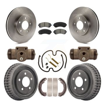 Front Rear Brake Rotor Semi-Metallic Pad And Drum Kit (9Pc) For Pontiac Montana Chevrolet K8S-102476