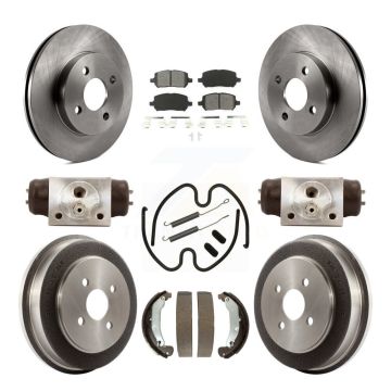 Front Rear Disc Brake Rotors Semi-Metallic Pads And Drum Kit (9Pc) For 2003 Saturn Ion K8S-102477