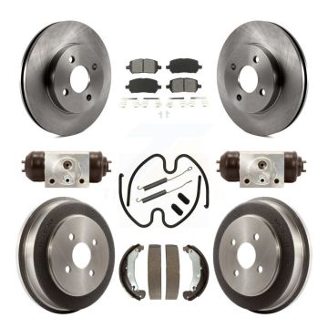 Front Rear Brake Rotor Semi-Metallic Pad & Drum Kit (9Pc) For Chevrolet Cobalt Saturn Ion K8S-102478