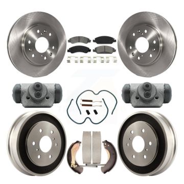 Front Rear Brake Rotors Semi-Metallic Pad Drum Kit (9Pc) For Chevrolet Silverado 1500 GMC K8S-102485
