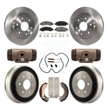 Front Rear Brake Rotors Semi-Metallic Pad Drum Kit (9Pc) For Chevrolet Silverado 1500 GMC K8S-102486